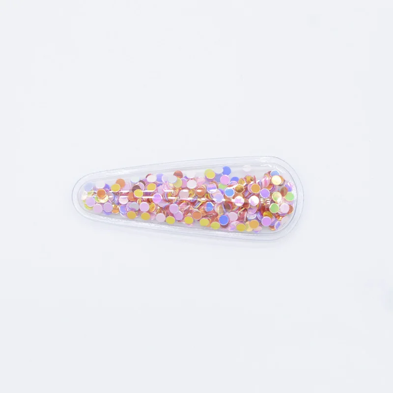 Small wafer 60 шт. 6 см прозрачные пластиковые блестки аппликация для DIY головной убор волосы BB наклейки для зажимов Аксессуары декор патчи H06 - Цвет: Small wafer