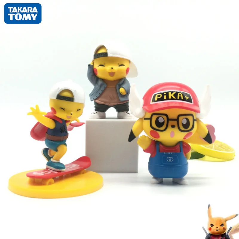 Покемон Q версия аниме ручной работы кавайная экшн-фигурка Пикачу персонажи