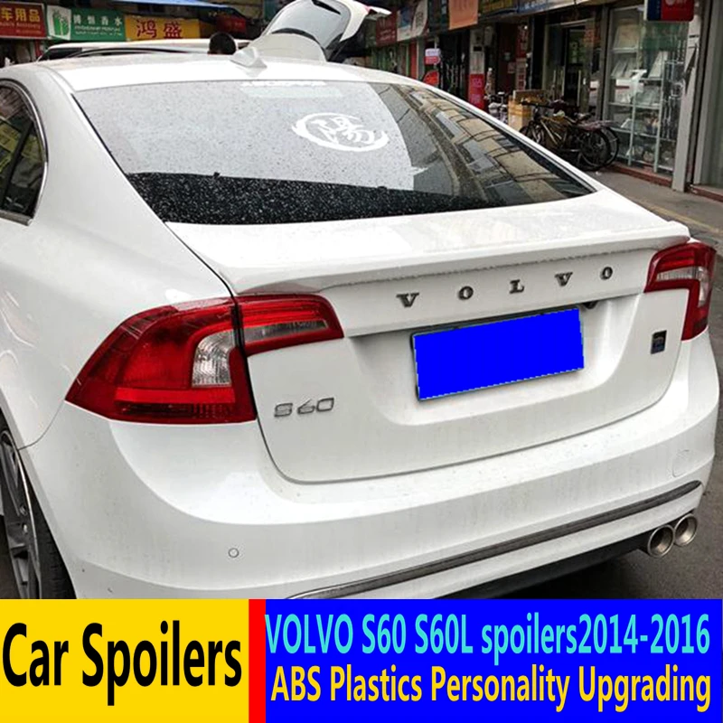 Спойлер для Volvo S60 2014 2015 2016 спортивный абс материал заднее крыло автомобиля