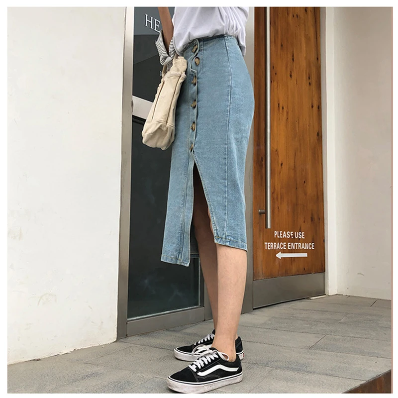 Весенне-осенняя юбка 2019 корейская женская модная юбки с высокой талией дикая