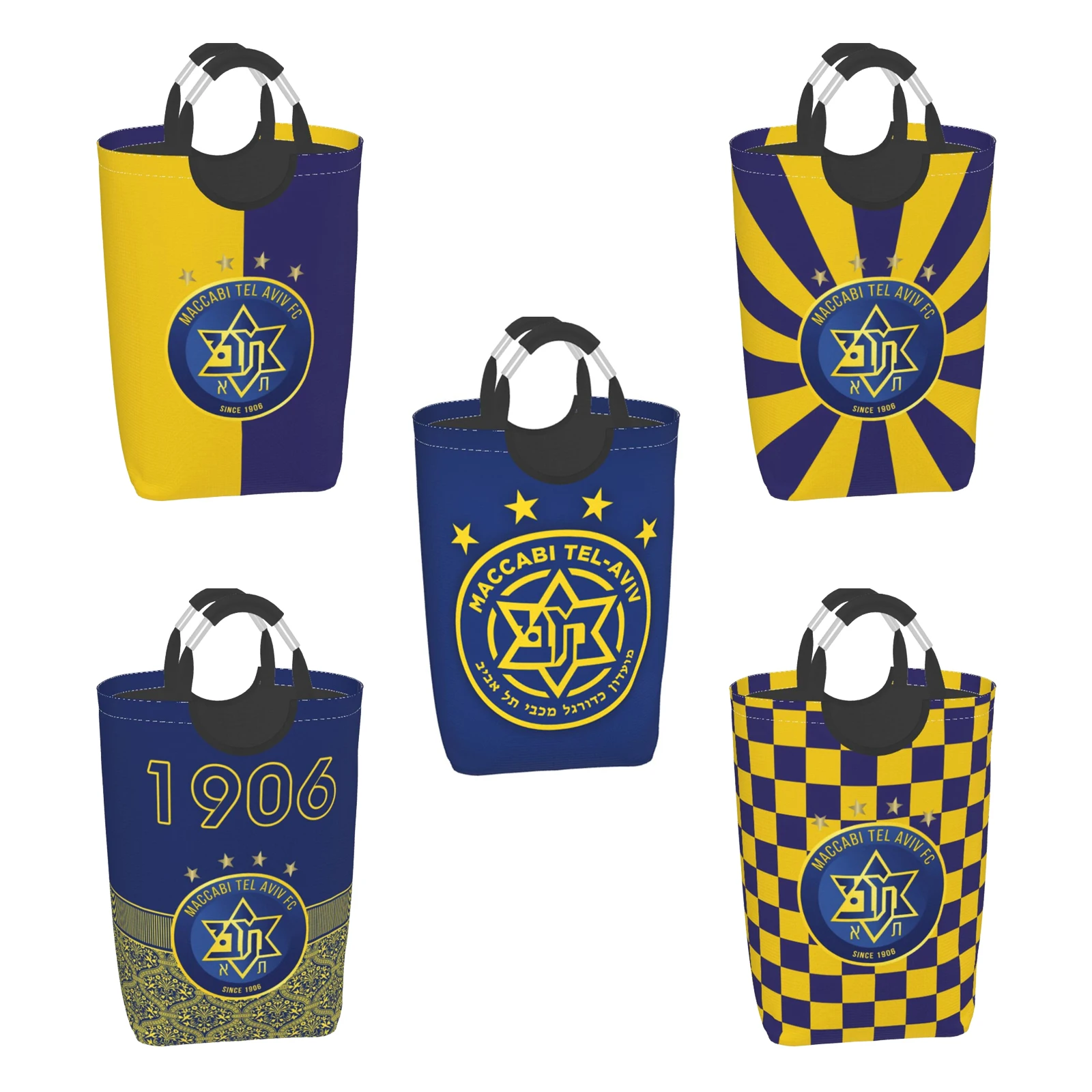 

Автономная корзина для белья Maccabi Tel AV Fc с ручкой, корзины для белья, одежда, игрушки