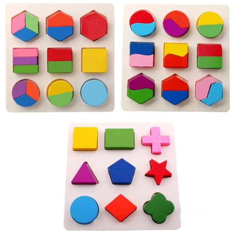 

Материалы для обучения по методике Монтессори, деревянные, математические, игрушки, пазлы, для детей, Образовательное оборудование, геометр...