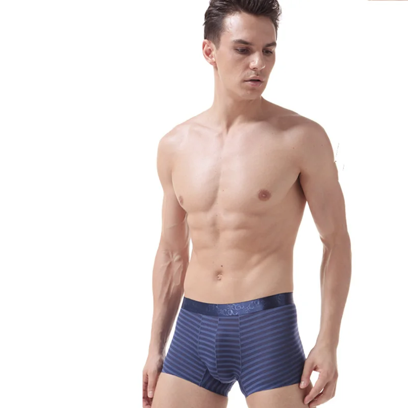 

Popular Men's Printing Waistband Belts Panties U-Shaped Large Space No Pressure Underpants Ice Silk Seamless Boxer Shorts