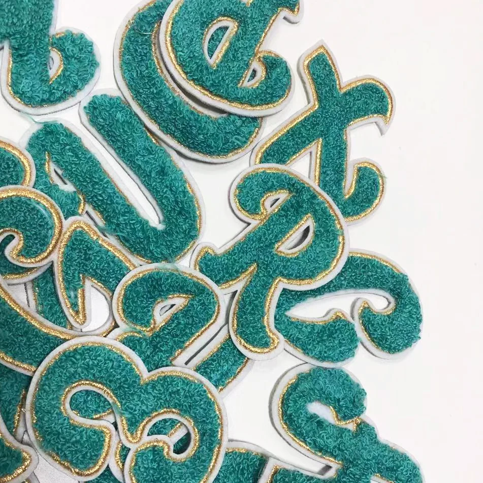 26 зеленый Английский алфавит полотенце вышитые патчи для одежды Бесплатная