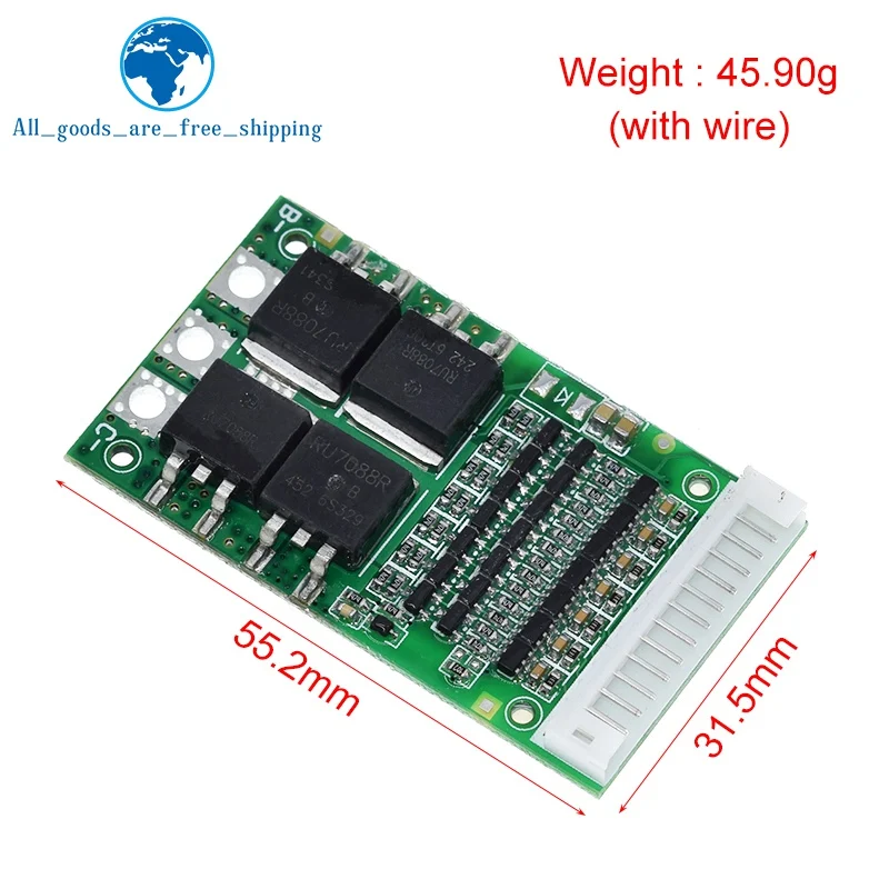 Bms 6s 7s 8s 9s 10s 11s 12s 13s 3 6 v 4 2 25a Регулируемая литий ионная батарея 18650 Защитная