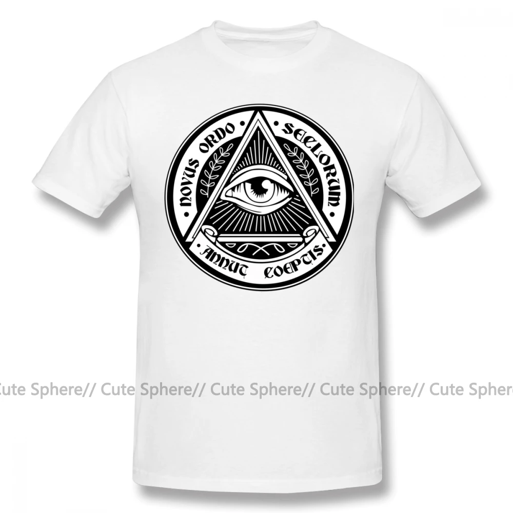 Illuminati футболка пляжная Милая футболка 6xl Мужская хлопковая футболка с короткими рукавами и принтом - Цвет: White
