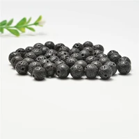 natural beads loose spacer black volcanic lava bead for jewelry making