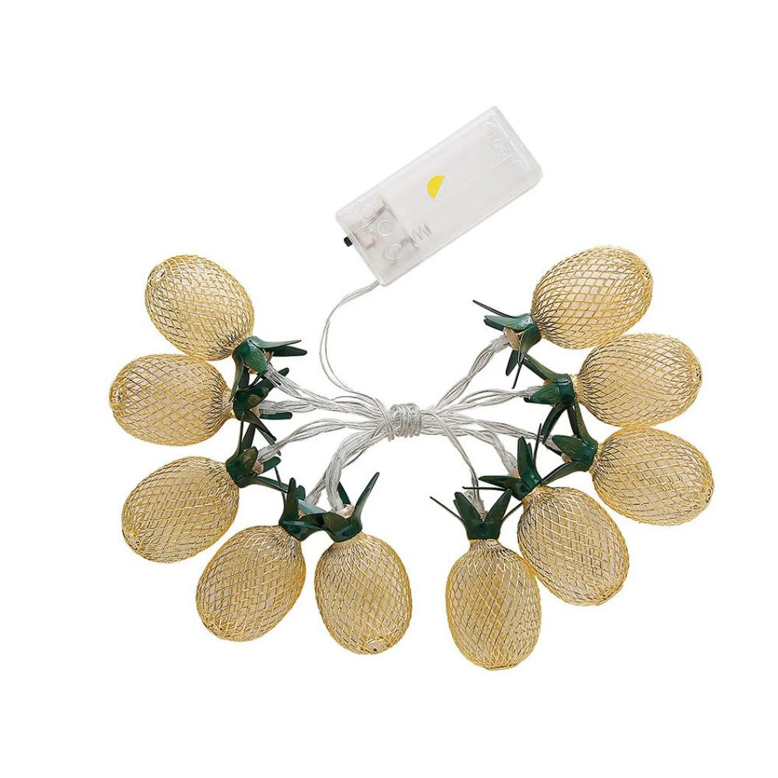 

1.6M 10 Wrought Iron Pineapple Shape String Light Battery USB LED Light Garden Decoration Party Wedding Lighting