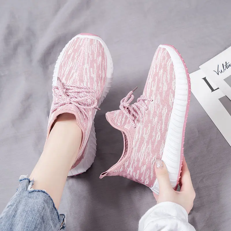 

New Sports Women's Shoes Running Shoes Light Wild Breathable Single Net Shoes Women Fashion Trend Walking Shoes Casual Female