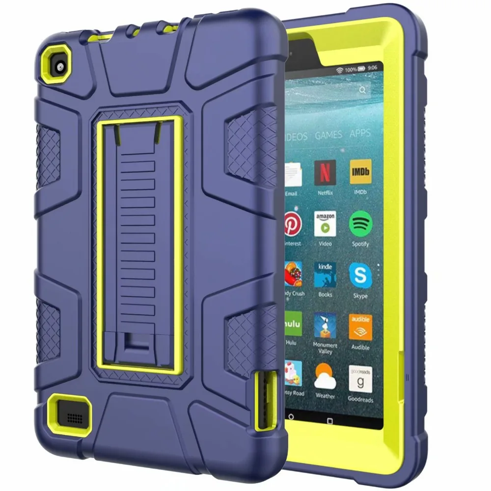 Для Amazon Kindle Fire 7 чехол для планшета двухслойный Гибридный Броня противоударный защитный чехол для Amazon Fire 7 чехол-подставка