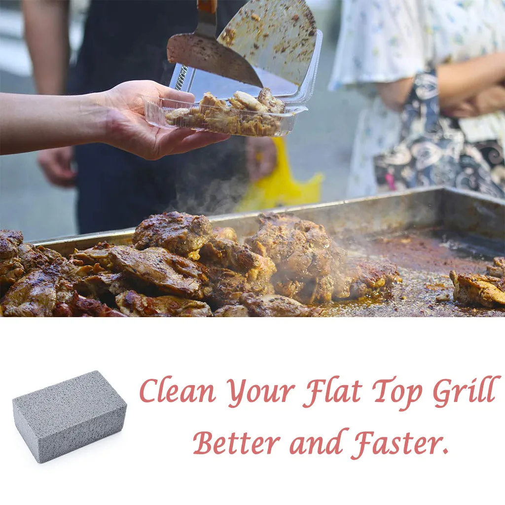 

3Pcs BBQ Grill Cleaning Brick Block Barbecue Cleaning Stone BBQ Racks Stains Grease Cleaner BBQ Tools Kitchen Decorate Gadgets