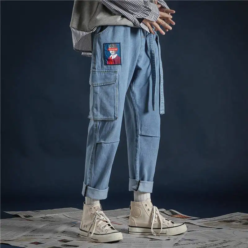 

Men Casual Harem Pants Trousers Streetwear Men Punk Cargo Pant Hip Hop Autumn High Street Trousers Joggers Fashion Japan Pants