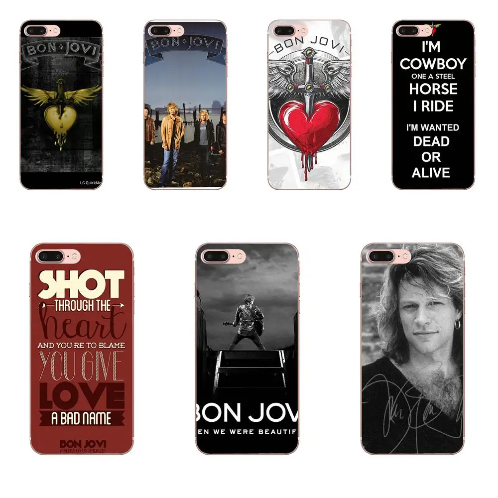 TPU Protector Phone Cases For Galaxy Grand A3 A5 A7 A8 A9 A9S On5 On7 Plus Pro Star 2015 2016 2017 2018 Red Heart Jon Bon Jovi | Мобильные