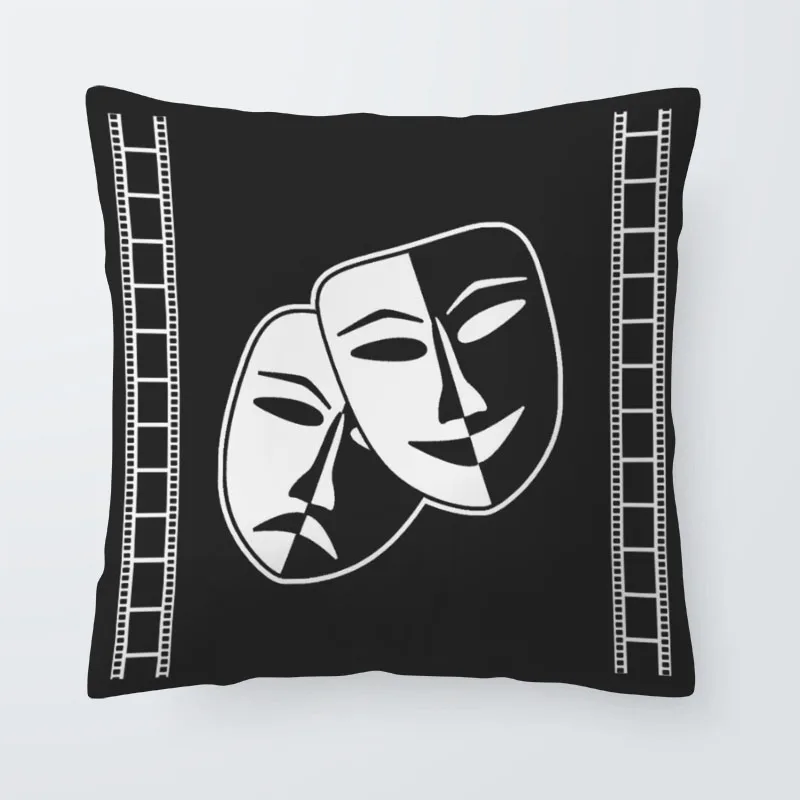 Модная маска клоуна подушка кокс попкорн кинотеатр цифровой геометрический