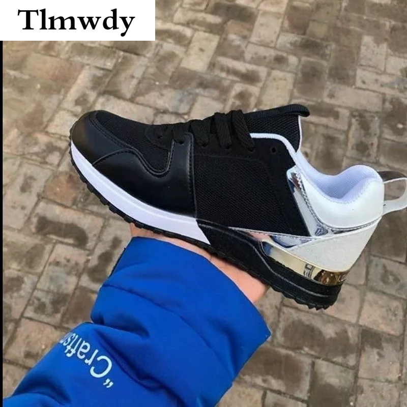 

Women Sneaker Autumn Casual Breathable Suede Leather Platform Sport Shoes Fashion Running Walking Lace Up Ladies Shoes Sneakers