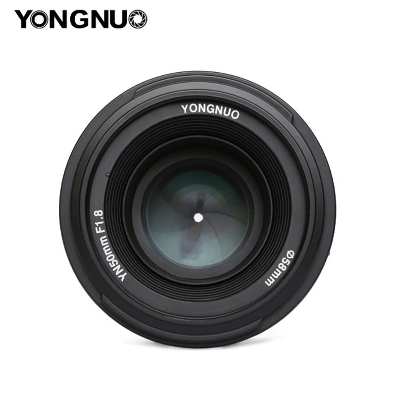 Светодиодная лампа для видеосъемки YONGNUO YN50mm F1.8 с фиксированным фокусным расстоянием большой апертурой Автофокус Объектив для Nikon D5300 D5200 D5100 D3300 D3200 D800 D700 D300 аксессуар для камеры DSLR