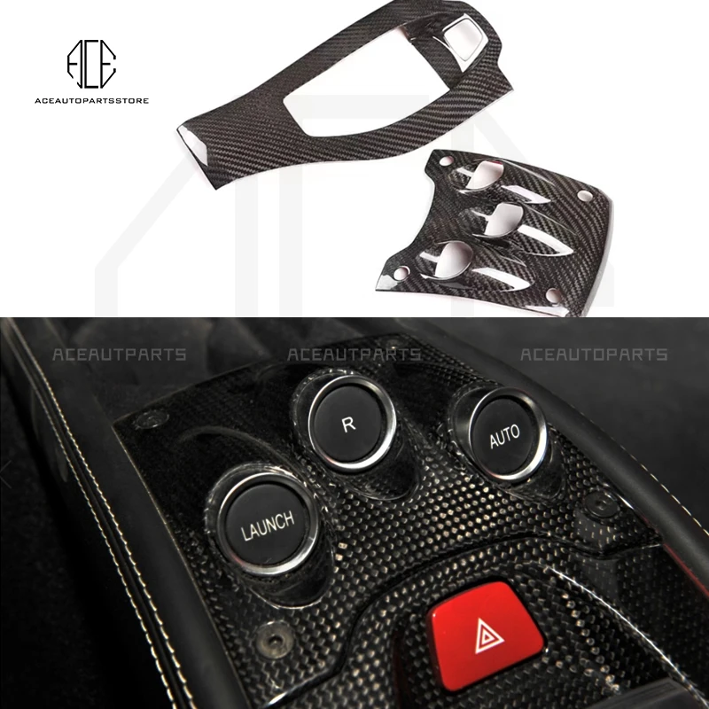 

Dry Carbon Fiber Center Control Cover Gear Panel For Ferrari 458 Italia Car Interior Trims Auto Parts Decoration