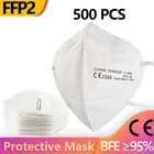 500 шт. FFP2 маски для лица KN95 маска для лица Защитная маска против пыли маска для рта 95% фильтрованные маски