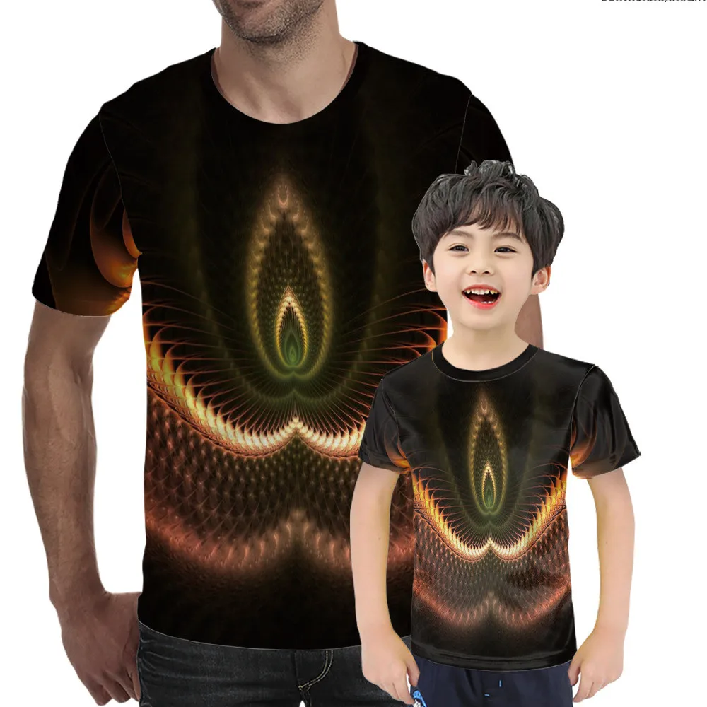 

2021 new fashion psychedelic T-shirt art abstract graphics 3D printing T-shirt unisex summer casual round neck short sleeve