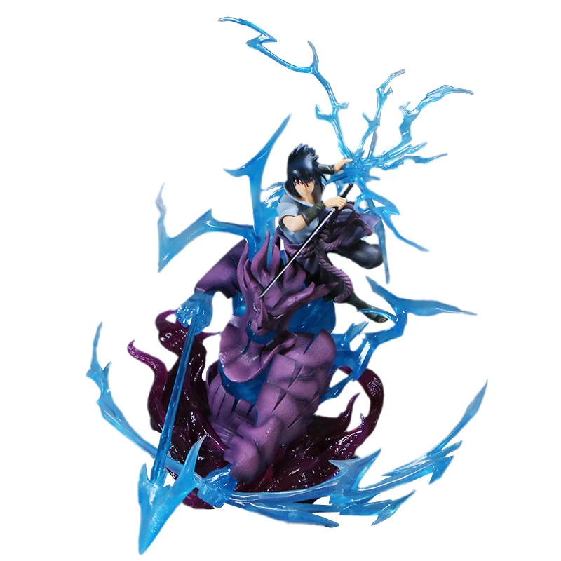 

Фигурка Наруто героя аниме GK сингулярность Учиха Саске 12-дюймовая Коллекционная модель украшения подсветка игрушки для детей подарок