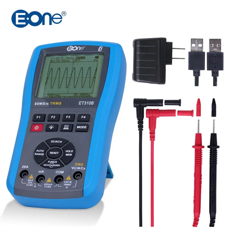 Беспроводной Bluetooth осциллограф Eone ET310B 3 в 1 портативный 80 м/20 МГц цифровой
