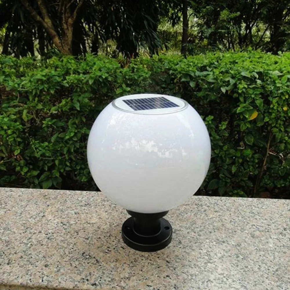 

LED 200MM Solar Wall Pillar Lamp Outdoor Round Round Light(White)