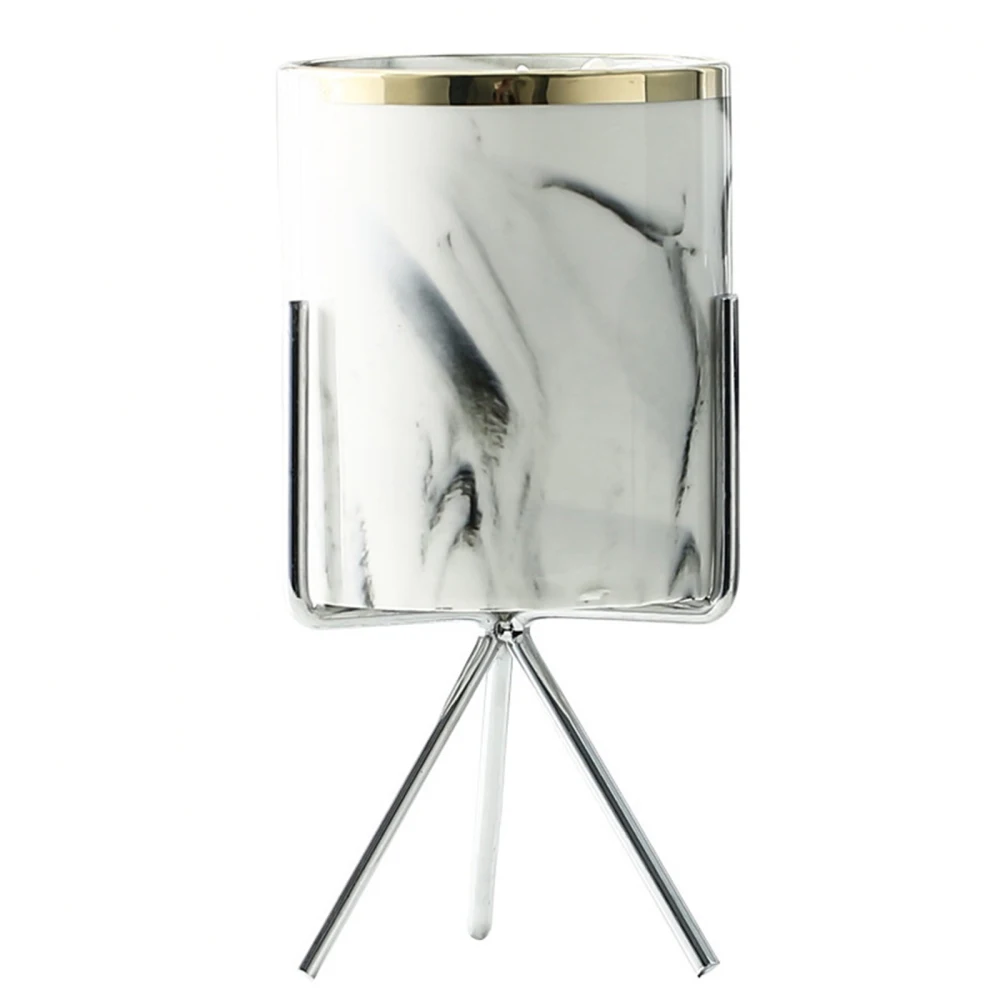 

Цветочный горшок из нержавеющей стали, железная Серебряная декорация, Садовые принадлежности для дома, ваза из золотой керамики