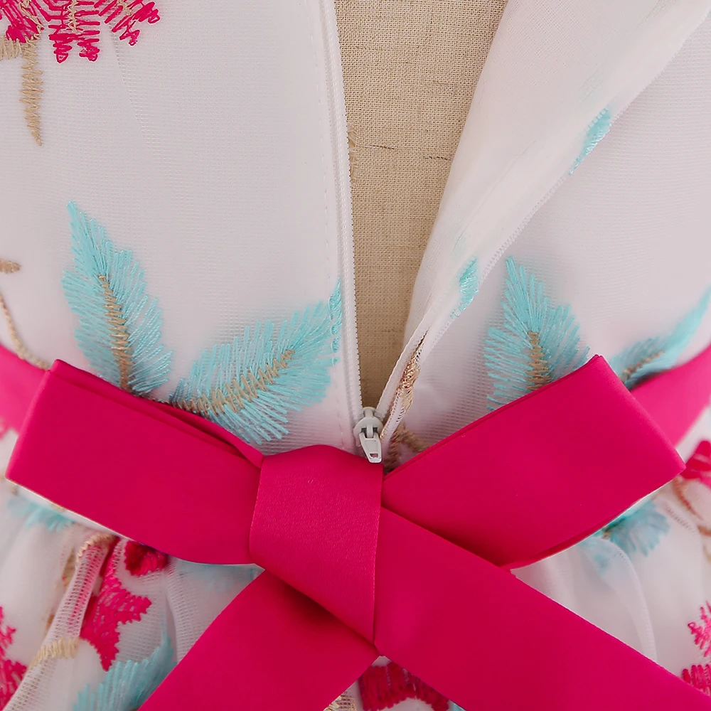 Цветочная вышивка платье для крещения первого 1st на день рождения детей