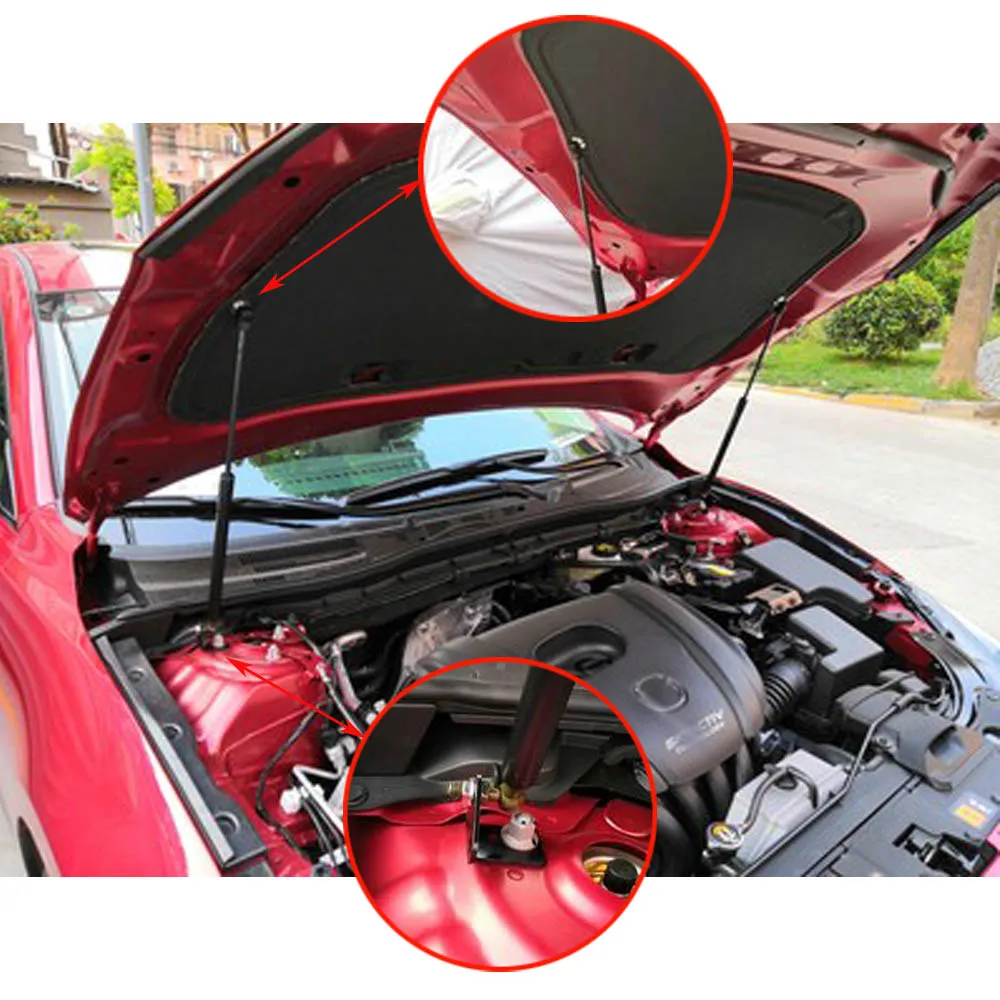 Для Mazda 3 Axela 2013- 2 шт. авто передний капот модифицирует газовые стойки подъемная поддержка амортизатор из углеродного волокна Амортизатор