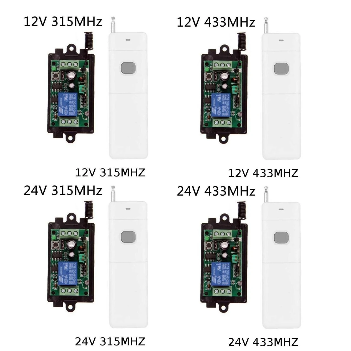 

Long Range 9V 12/24V RF Wireless Remote Control Switch System For Garage Door