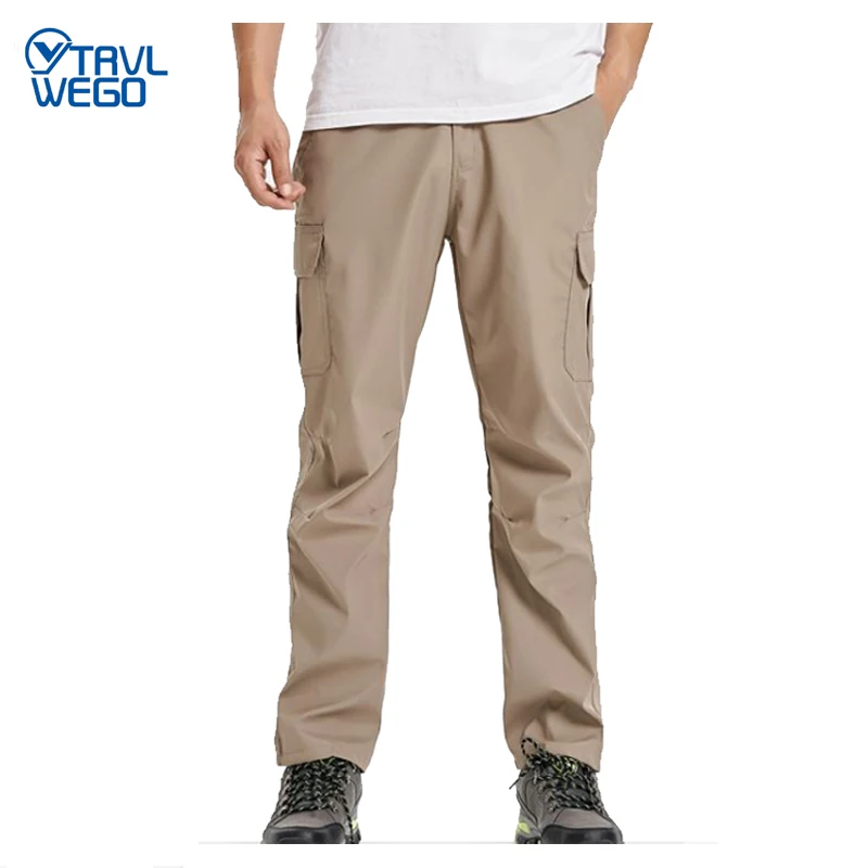 

TRVLWEGO Men's Outdoor Sports Training Pants Multi Pocket Pants Overalls For Mountaineering Climbing Training Hiking Windbreak