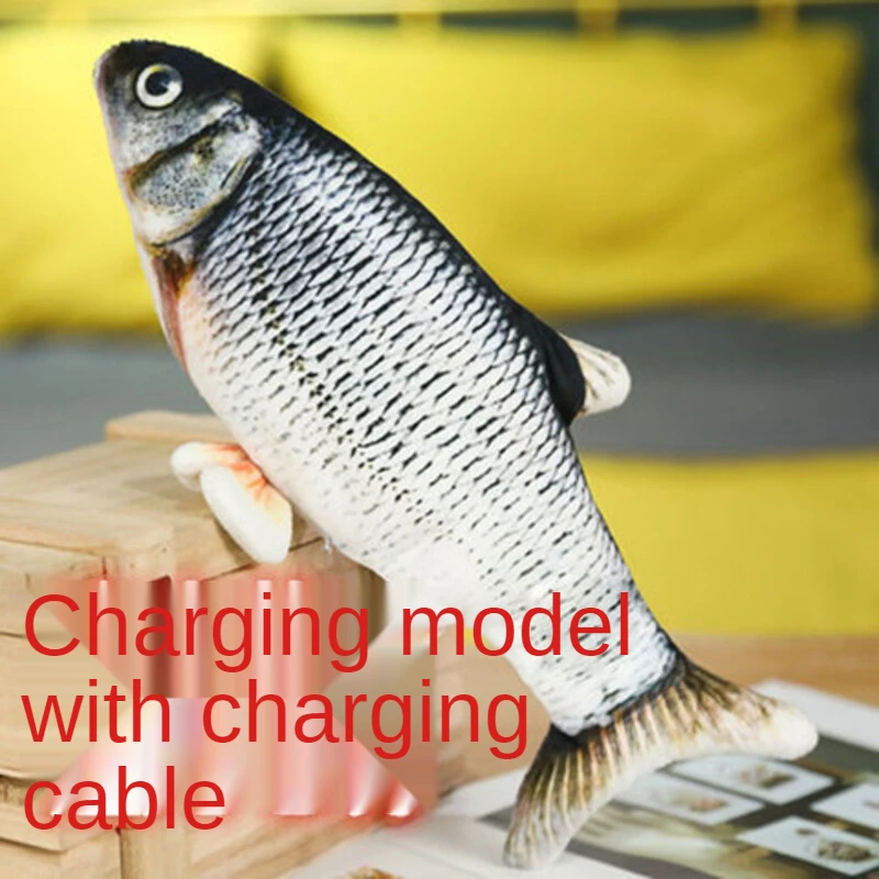 Электрическая плавающая рыба 28 см движущаяся кошка Мерцающая игрушка мягкие