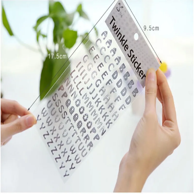 1sheet/pack 6 choices English alphabet hot stamping stickers Waterproof Number Labels | Дом и сад