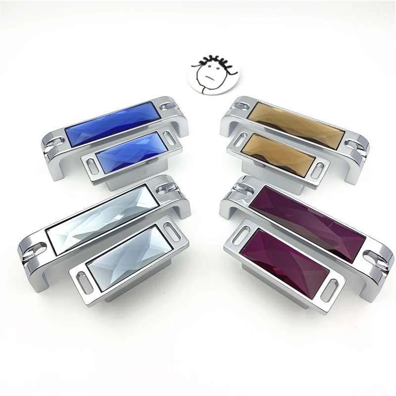 LCH высококачественные роскошные цветные хрустальные ручки в современном стиле