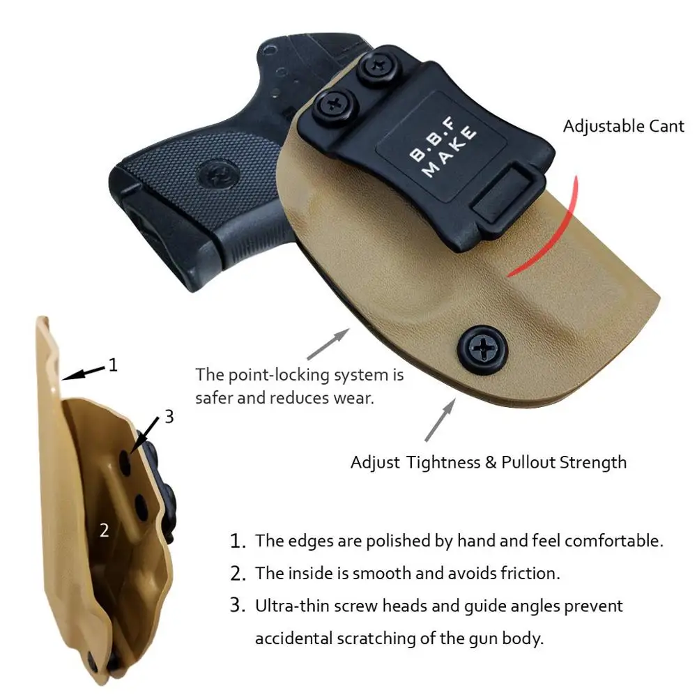 BBF Make IWB KYDEX кобура на заказ подходит: Ruger LCP 380 Пистолет Чехол внутри скрытый пояс
