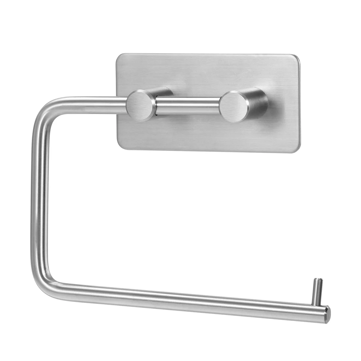

OUNONA Self Adhesive 304 Stainless Steel Holder Storage Bathroom Kitchen Paper Towel Dispenser Stick On Sticky