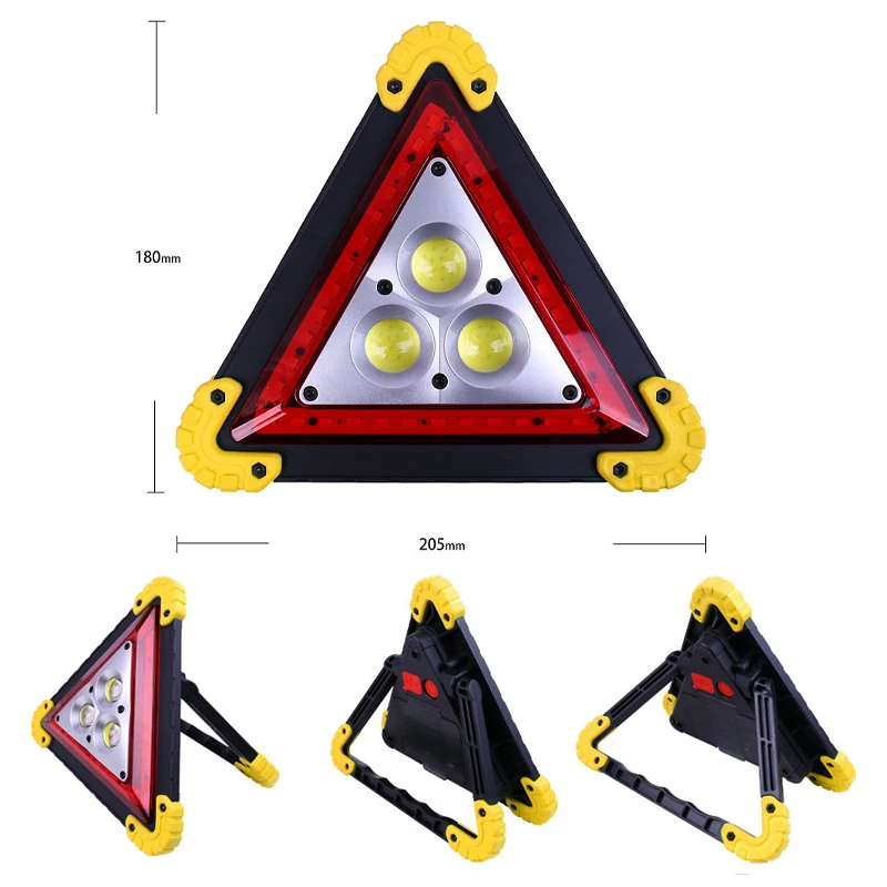Multi-functional Portable Work Light Warning Lamp FlashLight Foldable USB Charging Working Emergency 3 COB LED Off-road 4 modes |
