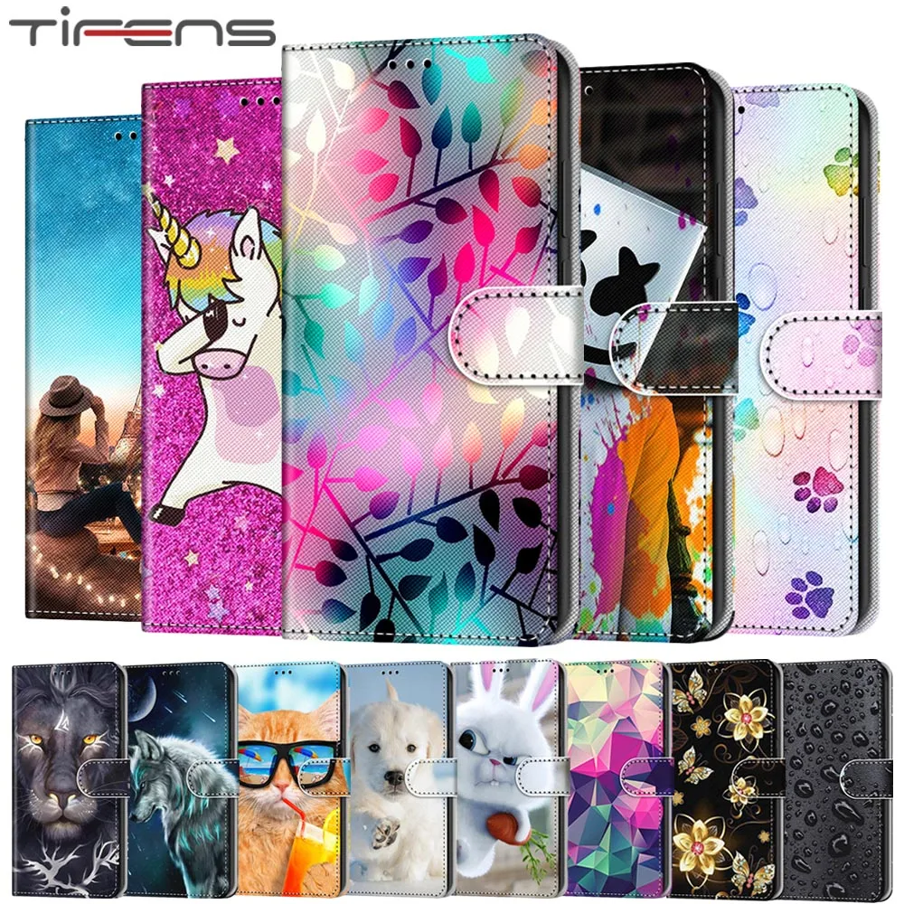 3D Cartoon Flip Wallet Case For Samsung Galaxy S6 S7 S8 S9 S10 E Note 10 20 Ultra Plus Luxury Leather Phone Cover Bag Shell