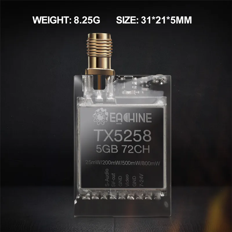 eachine tx5258 58g 72ch 25200500800mw переключаемый пере
