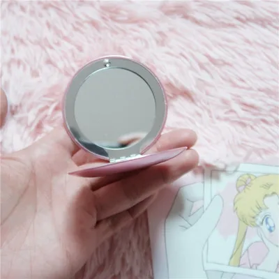 

Cosplay Anime Sailor Moon Folded Makeup Mirror Cosmetics Mirrors Metal Accessories Costume Accessories