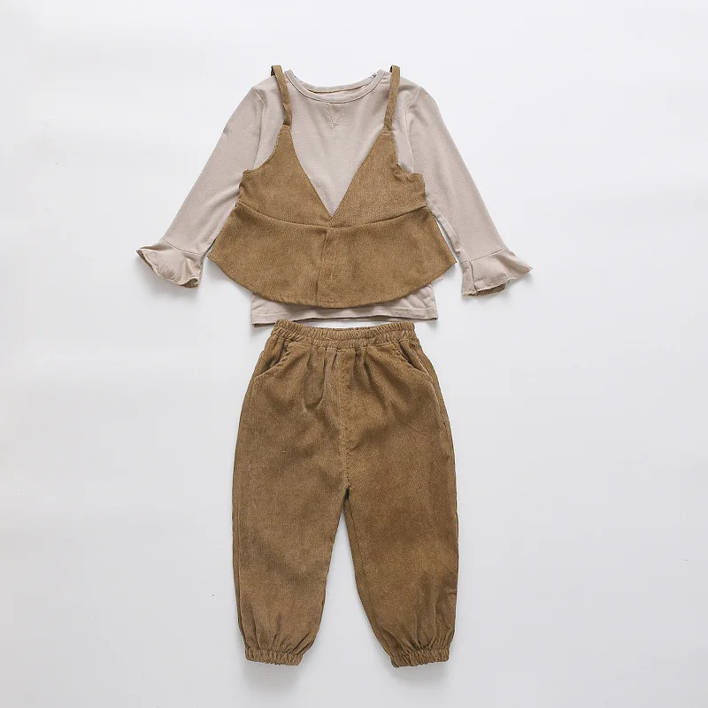 Комплект детской одежды для девочек 5 лет осень 2019 новый корейский стиль