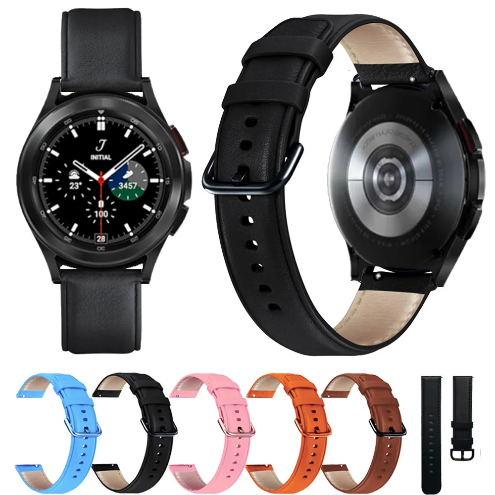 Ремешок для Samsung galaxy watch 4 Classic 42 мм 46 мм/galaxy 40 44 браслет из натуральной кожи