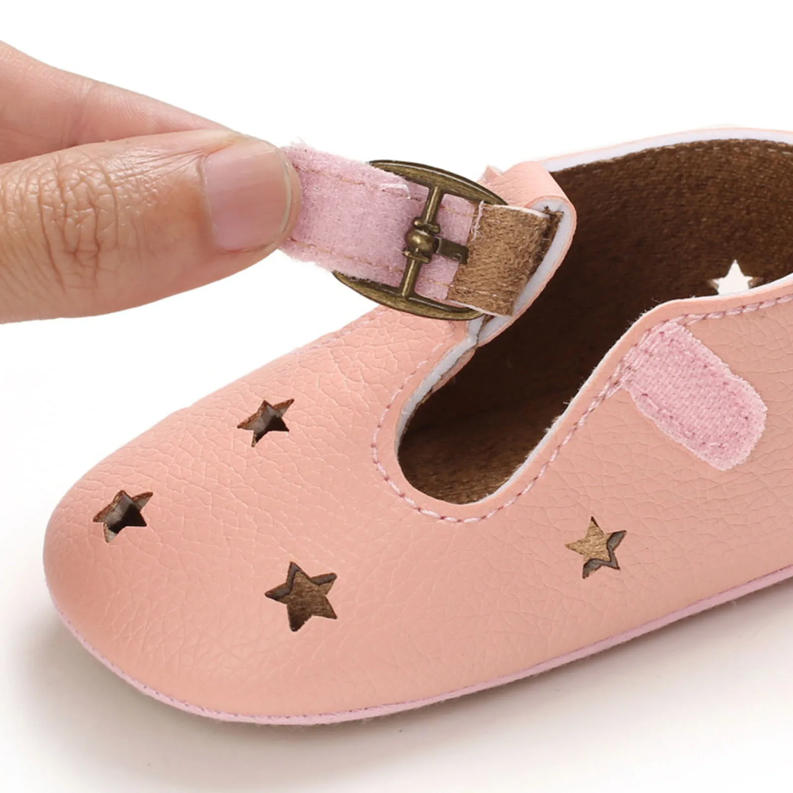 

Toddler Soft Leather Leopard Star Print Baby Shoes Newborn Rubber Sole First Walkers Shoes Infant Kid Anti-slip Prewalkers Mar22