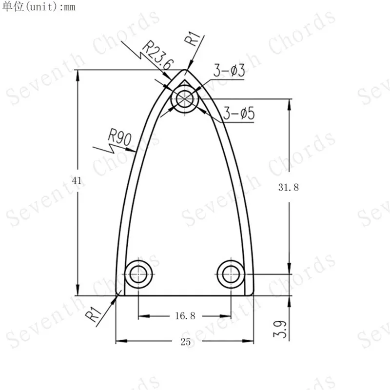 Черная пластиковая крышка стержня для акустической электрической бас гитары 2