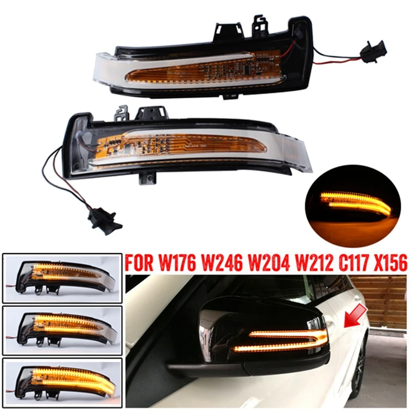 

Автомобильный светодиодный динамический поворотник для зеркала заднего вида, Световой индикатор для Mercedes Benz W221 W212 W204 W176 W246 X156 C204