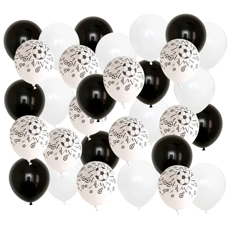 Латексные воздушные шары 1 комплект 12 дюймов белые и черные латексные для футбола