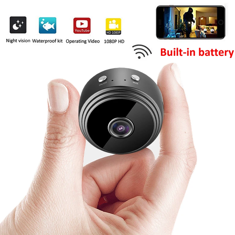 Миниатюрная беспроводная IP-камера 1080P HD Wi-Fi с функцией ночной съемки | Электроника
