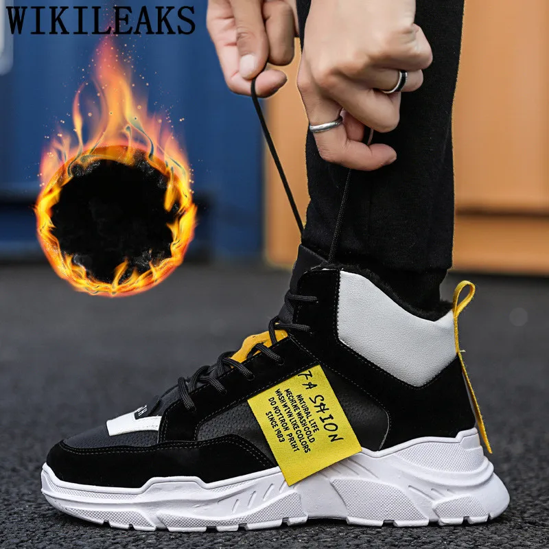 Hip Hop Shoes Ankle Boots Men Moccasins High Top Sneakers Fashion 2022 Designer Quality Bota Masculina | Обувь