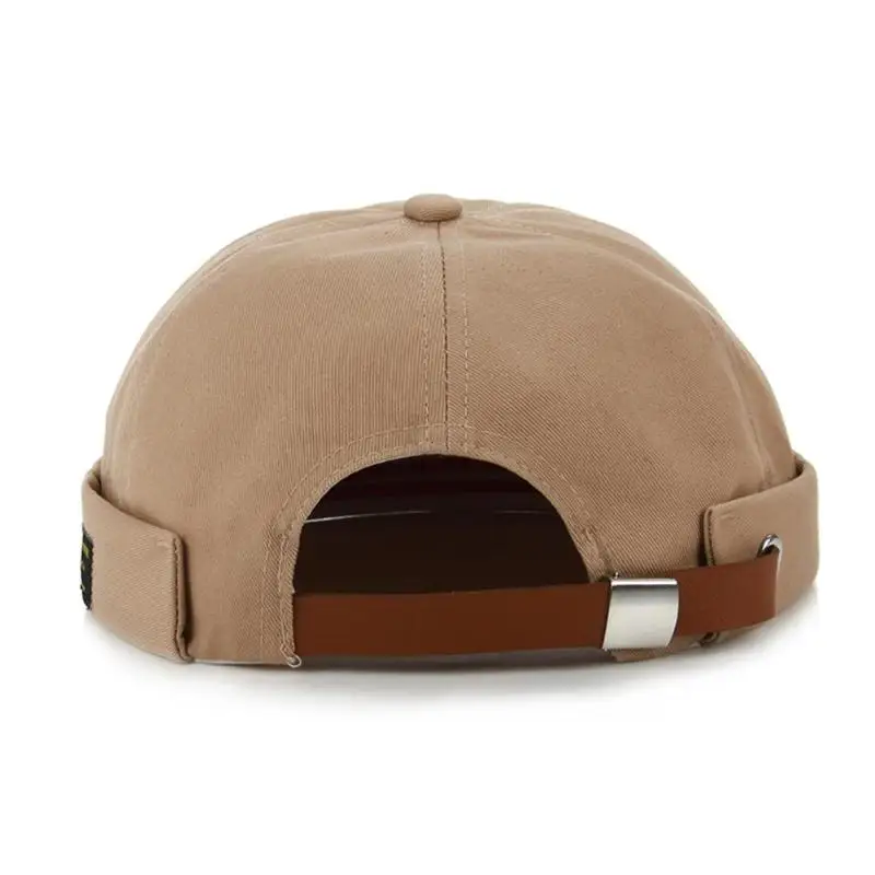 Vintage Hip Hop Men Women Hat Washed Cotton Retro Skull cap Adjustable Brimless Hat Landlord Breathable Beanie Hat