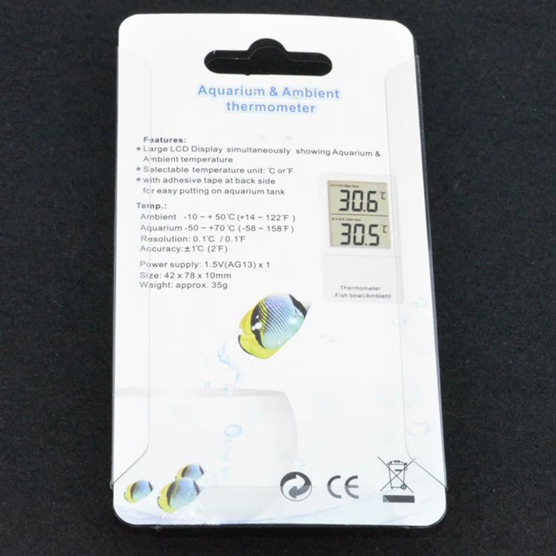 Цифровой термометр для аквариума с двойным дисплеем преобразование по